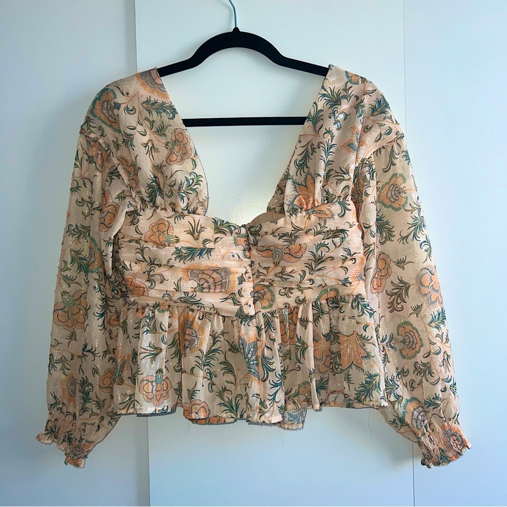 House Of Harlow 1960 Shimmer Blouse
